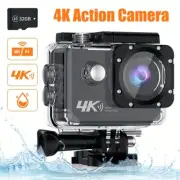 4K Ultra HD Action Camera 32GB WiFi Camera DVR DV EIS Waterproof 20MP Camcorder