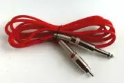 Tattoo Power Supply Silicone RCA Clip Cord 1/4" Phono Plugs 6 ft Long Heavy Duty