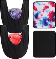 2+2 Bowling Seesaw Bag/Bowling Ball Towel, 10" x 8" Bowling Shammy Pad Shammy Bowling Towel with Easy Grip Dots, Non-Slip Bowling Polisher Bag for Clean/Storage Bowling Ball Towel