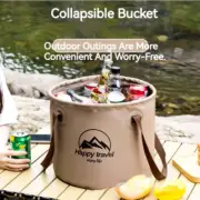 10L/20L Coffee Coloured Collapsible Bucket Outdoor Fishing Collapsible Washbasin