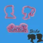 3pc Barbie Fondant Embosser / Cookie Cutter