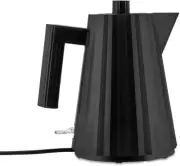 Alessi Plisse Electric Kettle, Black, 1L. AU Compliant Plug.