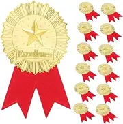 Generic 1set Excellence Embossed Seals Certificate Stickers of Award Medals Stickers for Graduation Certificates Elegant European Design Faderesistant Recognition Labels