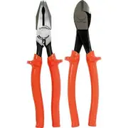 CRESCENT 2 Pc. 200MM/8" 1000V Ultimate Universal + Diagonal Plier Set CHV2PAKN