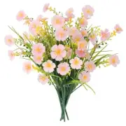 6 Bundles Artificial Outdoor Flowers UV Resistant No Fade Flowers 6PCS Pink