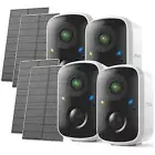 4PCS Wireless Security Camera System Home WiFi Outdoor Night Vision Solar Panel