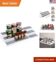 Versatile Waterproof Spice Rack - 3-Tier Expandable Shelf for Home Organization