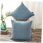 Pack of 2 Decorative Throw Pillow 20" x 20" (Pack of 2) Grey Blue-2 Pcs