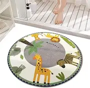 Round Carpet - Carpet Round,Non-Slip Waterproof Animal Design 3.28ft Mat for Bedroom Nursery Playroom Dorm Bathroom