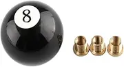 AIMALL Black 8-Ball Car Gear Shift Knob Universal Manual Shifter Lever Cover with 3 Thread Adapters for Manual and Automatic Transmission