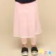 【Azio Kids 美國派】女童 長褲 網紗蕾絲框邊假兩件內搭長褲(粉)