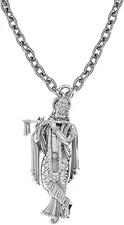 [Generic] God Krishna, Lord Krishna Pendant for Men & Women Silver Lord krishan, Krishna, Bal Gopal Locket for Good Health & Wealth by Shree Krishna By Indian Collectible, Zinc, No Gemstone