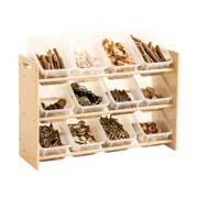 Jooyes Kids 3 Tier Toy Storage Rack Organiser Display Shelf With Bins
