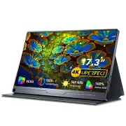 UPERFECT 4K Monitor Gaming Monitor 17.3" 3840x2160 USB-C Monitor For Laptop PC