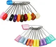VAMA Fashions Double Lock Safety Pin Baby Nappy Clothes Dresses Safety Saree Pleats pins for Women & Girls (Nappy pins for Baby)