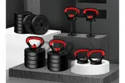 BLACK LORD Kettlebell Set 20kg Adjustable Weight Lifting Dumbbell Push Up Gym