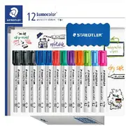 Staedtler Lumocolor Whiteboard Marker Bullet Assorted 12 Pack