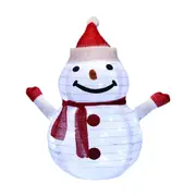 Santa Night Light Timable Glowing Snowman Light Foldable for Home Xmas Ornaments
