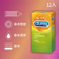 在飛比找momo購物網優惠-【Durex杜蕾斯】螺紋裝衛生套12入(保險套/保險套推薦/