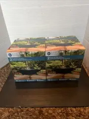 2 Boxes 4 Lights Total Boston Harbor 26087 Solar Fence Postcap Light, Black