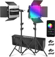 NEEWER 660 PRO II RGB LED Video Light Kit, App Control, 2 Pack, 50W, CRI97+