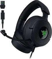 Razer Kraken V4 X - Wired PC Gaming Headset (Triforce 40mm Drivers, Retractable Cardioid Mic, 7.1 Surround Sound, Chroma RGB, for PC - Console & Phones via USB-C) Black