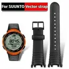 Watch Strap Rubber Silicone for Suunto Vector Replacement Band Black +Tool +Pins