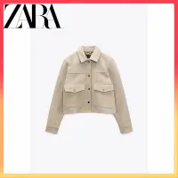 在飛比找蝦皮商城精選優惠-Zara 新款女式金屬鈕扣短外套