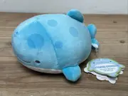 NEW Yell Mochi Fuwa Korokoro Sky Blue Whale Shark Plush 6" Soft Stuffed toy NWT