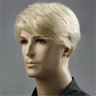 Heat Resistant Men Blonde Wigs Synthetic Hair Male Cosplay Wig Boy
