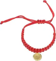 GRIRIW Pet Collar Handwoven Rope Red Color with Bell Kitten Puppy Necklace Adjustable for 15-40cm Neck Dog Collar