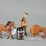 日本大創DAISO 塑膠動物FIGURE 獅子長頸鹿 馬 模型 兒童玩具