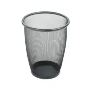 Onyx Mesh Trash Can, Round, Black, (Qty. 3)