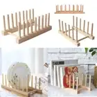 Beautiful Dish Tray Drying Cups Shelf Book Display Kitchen Wooden Stand Rack