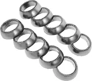 SWOOMEY 10pcs Exhaust Gasket Motorcycle Valve Motorcycle Service Tire Valve Core Motorcycle Kit Exhaust Flange Gasket Motorcycle Brake Bleeder Kit Silver