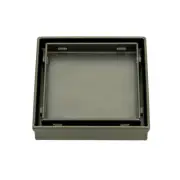RADIANT Gun Metal Grey 316 Stainless Steel Square Tile Insert Floor Grate 100...