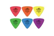 6 x Dunlop Tortex Triangle Picks - Mixed Sampler Pack One of Each Gauge