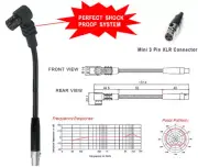 Gooseneck Shock Mount Instrument Microphone for AKG WMS PT wireless transmitter