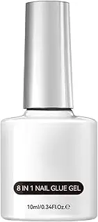 8 in 1 Nail Glue Gel,Artificial Nail Glue Gel,Nail Polish Base Coat,Nail Glue,for Nail Tips and Acrylic Nails