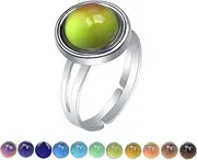 [AINILOVE] Cute Adjustable Ring Color Changing Ring Mood Rings for Girls Sensing Temperature Rings Birthday Party Jewelry Gift