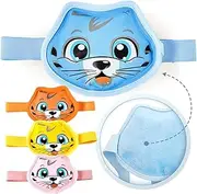 Kids Ice Packs for Boo Boos with Strap (4 Pack) Toddler Reusable Gel Ice Packs for Injuries | Soft Plush Backing| Kids Ice Pack for Pain Relief, Bumps & Bruises