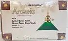 New Artworks Mini Pendant Hanging Light Fixture w/Green Shade 39"x9.75"