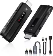 Moman Wireless HDMI Extender Video Transmitter Receiver 50m/164FT LED Screen