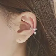 Rhinestone Ear Cuff Gold - One Size