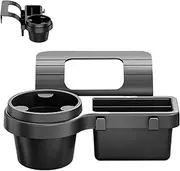 Car Door Cup Holder - Car Storage Box Door Organizer,Vehicle Accessories Phone Mount, Container with Hooks for Smartphones Drink Keys Cable Management
