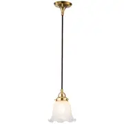 Brass Cable Pendants Lights Roseville Frost Etched Glassware Period Traditional Lighting