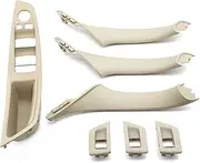 Car Interior Door Handle Pull 7PCS Set for BMW 5 Series F10 F18 523 525 528(Model A Oyster)