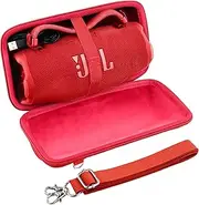 khanka for Charge 6 Waterproof Bluetooth Speaker,Case Only (Red Case with Shoulder Strap)