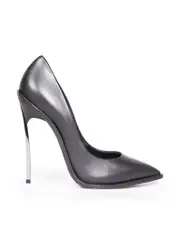 Black Leather Stilleto Pumps