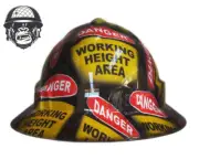 Custom Hydrographic Safety Hard Hat WORKING AT HEIGHTS PRO CHOICE WIDE BRIM